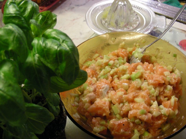 Tatarák z lososa (Tartare de saumon)(fotorecept) - obrázok 4