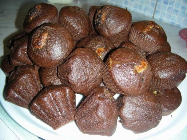 Čokoládové muffiny s bielym srdiečkom (fotorecept) - obrázok 4
