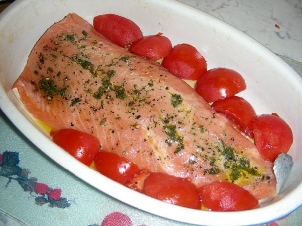Losos marinovaný v bylinkách - obrázok 1
