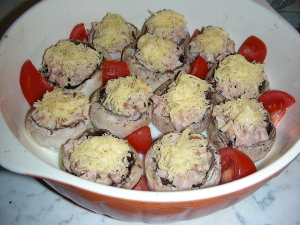 Plnené šampiňóny s parmezánovými kroketami a hubovým paprikášom  (fotorecept) - obrázok 5