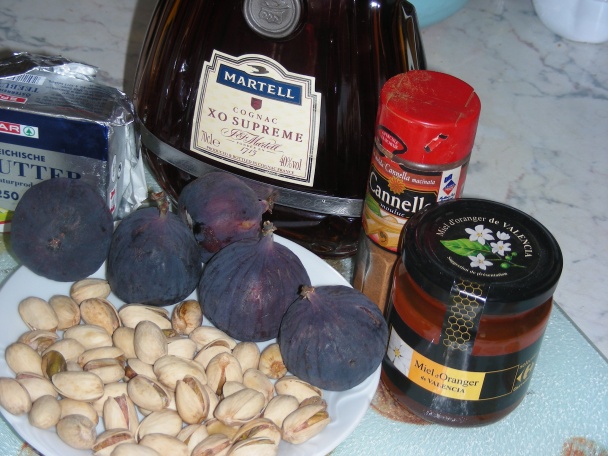 Medové figy s koňakom a pistáciami (fotorecept) - obrázok 1