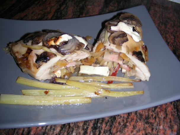 Kuracie závitky s rebarborou a balkánskym syrom (fotorecept) - obrázok 4