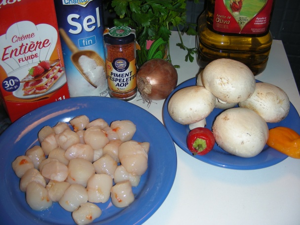 Hrebenatky na hubovom lôžku - Noix de St-Jacques au lit des champignons (fotorecept) - obrázok 1