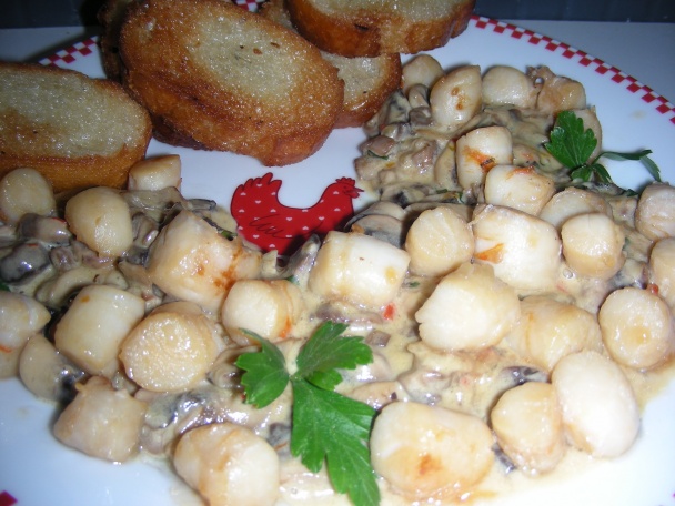 Hrebenatky na hubovom lôžku - Noix de St-Jacques au lit des champignons (fotorecept) - obrázok 7