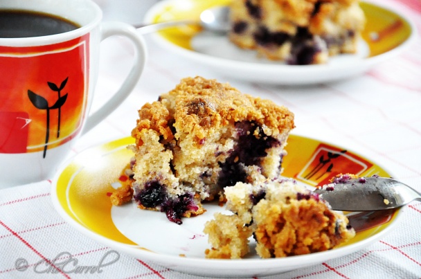 Koláč ku káve s čučoriedkami a smotanovým syrom (fotorecept) - obrázok 7