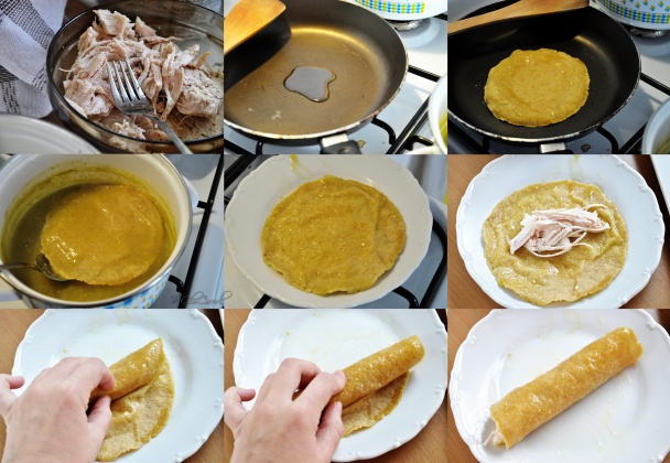 Zelené enchiladas s kuracím mäsom (fotorecept) - obrázok 4