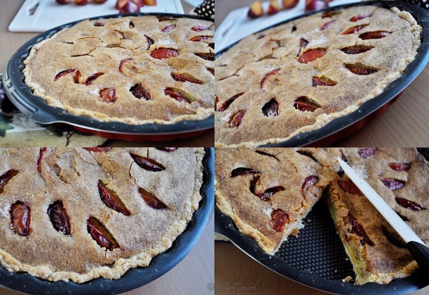 Slivkovo-mandľový koláč (fotorecet) - obrázok 5