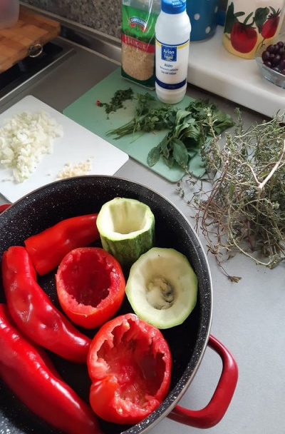 Svieža chutná plnená letná zelenina (fotorecept) - obrázok 1