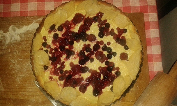 Koláč s vanilkovým krémom a lesným ovocím (fotorecept) - obrázok 8