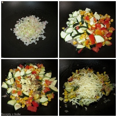 Dusená cuketa s kukuricou a syrom - obrázok 1