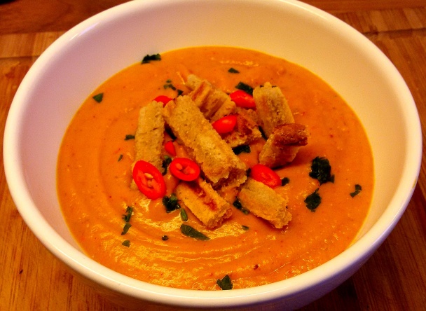 Krémová polievka z pečenej tekvice (fotorecept) - obrázok 15