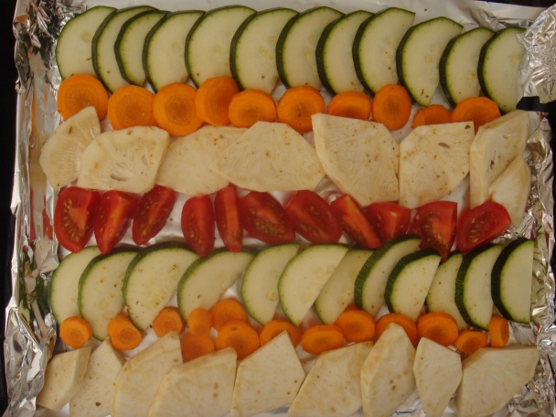 Karí zelenina na plechu - obrázok 2