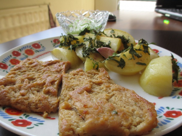 Pečené zemiaky s rukolou a sójové plátky so sezamovým olejom (fotorecept) - obrázok 4