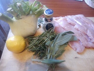 Bylinkové morčacie prsia s pečeným feniklom (fotorecept) - obrázok 1