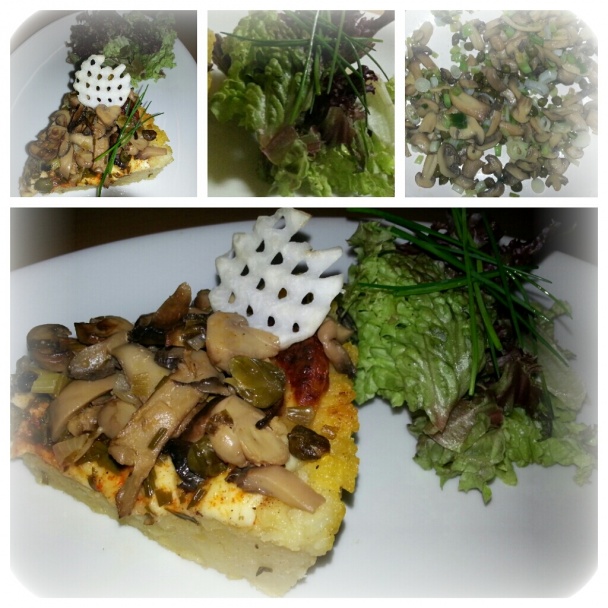 Polenta s kapary, šampiňónmi a ovčím syrom (fotorecept) - obrázok 4