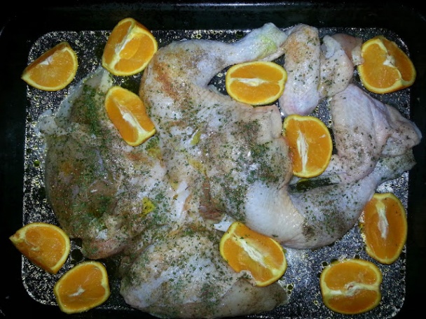 Kurča na pomarančoch - obrázok 2