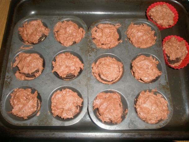 Oreo muffiny (fotorecept) - obrázok 3