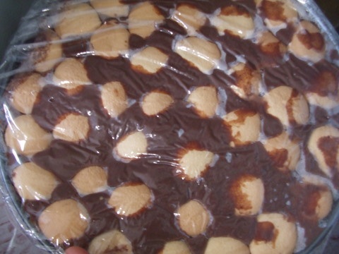 Čokoládová torta s polomáčanými piškótami (fotorecept) - obrázok 5