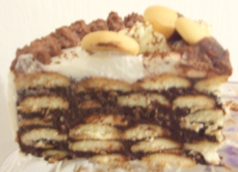 Čokoládová torta s polomáčanými piškótami (fotorecept) - obrázok 6