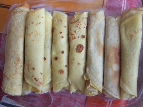 Gaštanové palacinky s dvojfarebnou prikrývkou (fotorecept) - obrázok 4