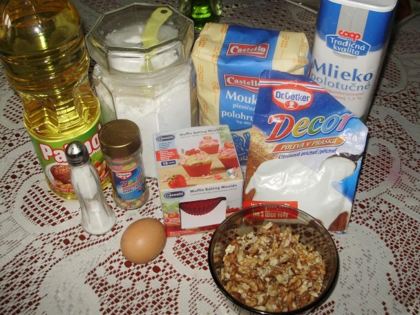 Muffiny s orechami (fotorecept) - obrázok 1