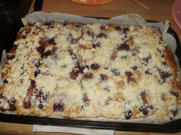 Ovocný koláč s posýpkou (fotorecept) - obrázok 6