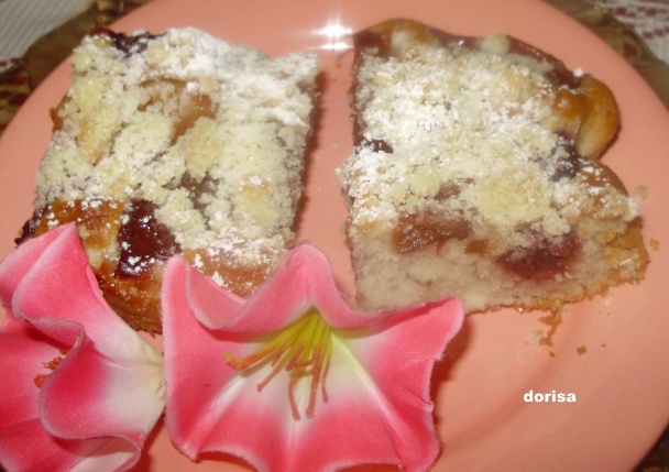 Ovocný koláč s posýpkou (fotorecept) - obrázok 7