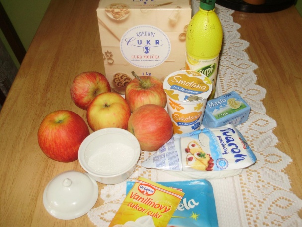 Tvarohovo-jablkový koláč (fotorecept) - obrázok 1