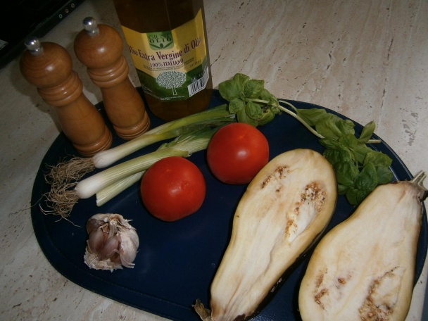 Baklažánová  zmes so špaldovými cestovinami (fotorecept) - obrázok 1