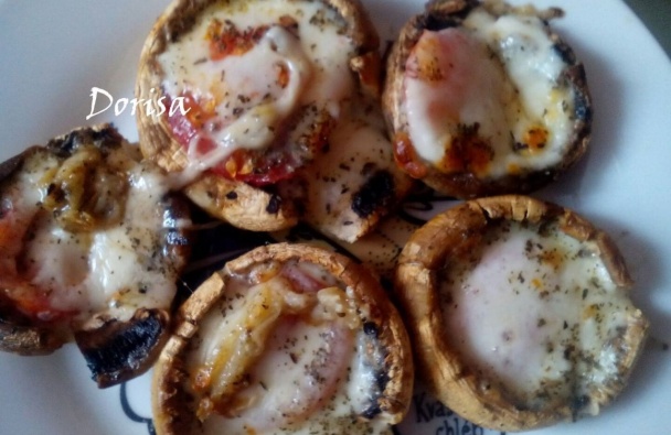 Šampiňóny plnené s mozzarellou - obrázok 1