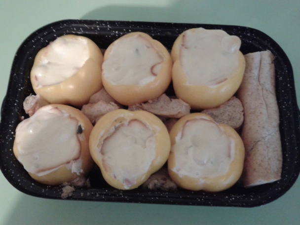 Tvarohovo-syrové pečené papriky - obrázok 1