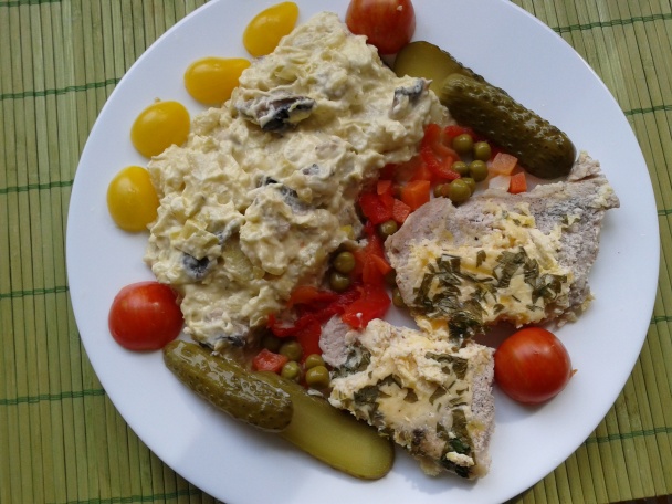 Zemiakový šalát so šampiňónmi (fotorecept) - obrázok 6