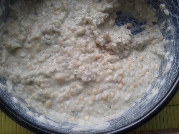 Mliečna ryža so syrom s modrou plesňou a kuracími kúskami (fotorecept) - obrázok 7