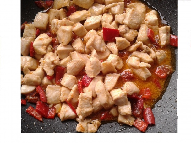 Mliečna ryža so syrom s modrou plesňou a kuracími kúskami (fotorecept) - obrázok 11