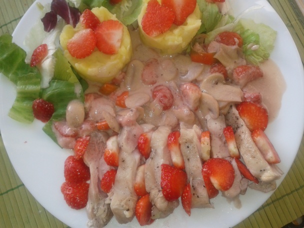 Kuracie stehno s jahodami a šampiňónmi (fotorecept) - obrázok 11