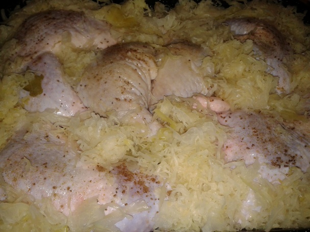 Kačacie a kuracie stehná na kapuste - obrázok 2