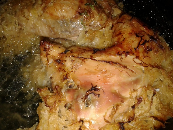 Kačacie a kuracie stehná na kapuste - obrázok 3