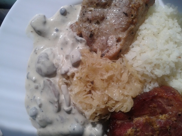 Bravčová krkovička s provensalským korením na kapuste a so šampiňónmi (fotorecept) - obrázok 9