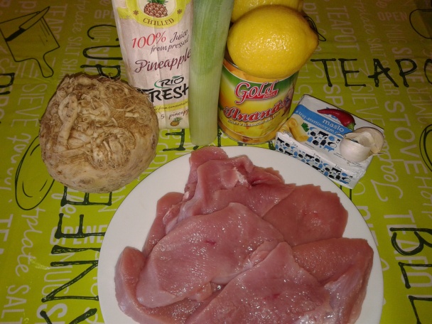 Morčacie s ananásom a zelerom (fotorecept) - obrázok 1