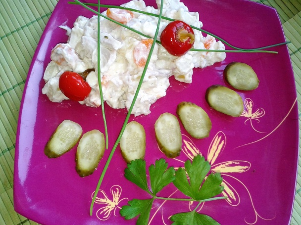 Kurací šalát s vajcom a so zeleninou (fotorecept) - obrázok 11