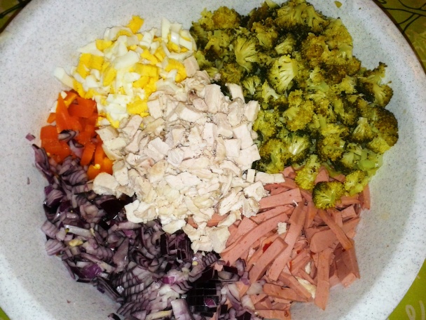 Pikantný brokolicový šalát s kuracím mäsom (fotorecept) - obrázok 1