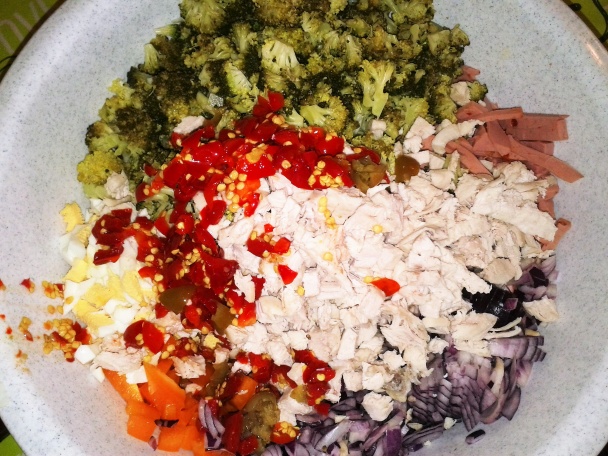 Pikantný brokolicový šalát s kuracím mäsom (fotorecept) - obrázok 2