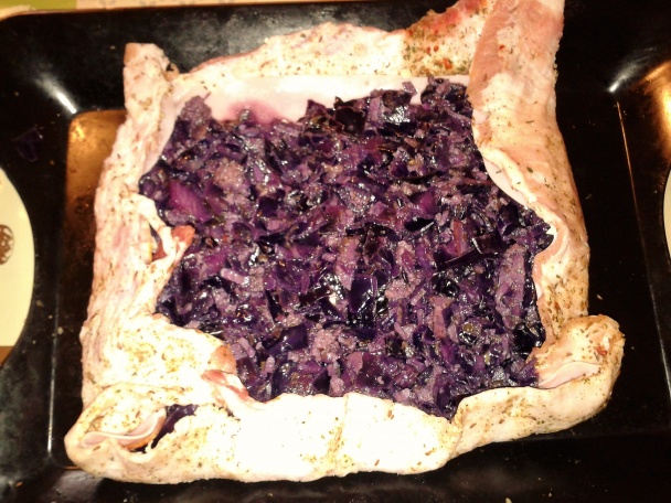 Rolka z bravčového boku plnená červenou kapustou (fotorecept) - obrázok 7