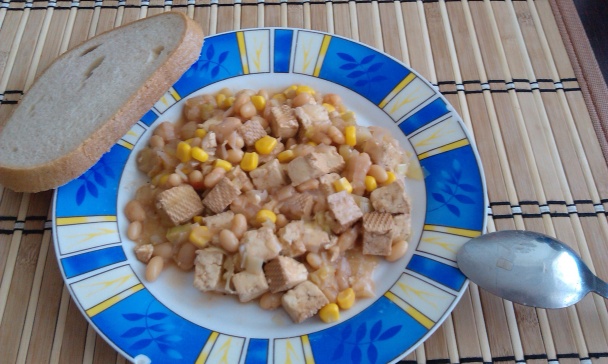 Tofu s pórom, kukuricou a fazuľou (fotorecept) - obrázok 5
