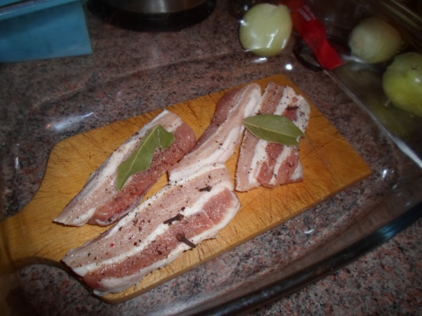 Králík po francouzsku na cibuli a bůčku (fotorecept) - obrázok 1