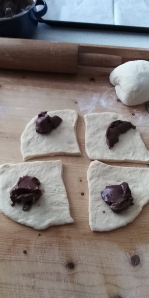 Rožteky z pľundrového cesta plnené čokoládovým pudingom (fotorecept) - obrázok 8