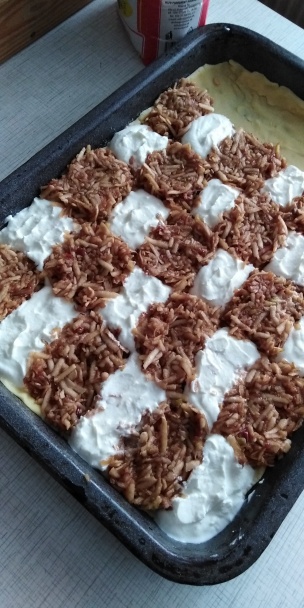 Jablkovo-tvarohový mriežkový koláč (fotorecept)  - obrázok 7
