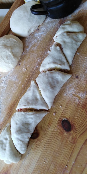 Kysnuté trojuholníky plnené šunkou a syrom (fotorecept)  - obrázok 7