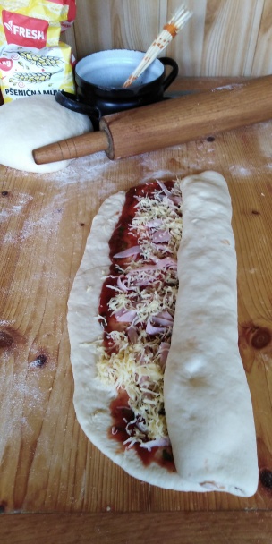 Kysnuté trojuholníky plnené šunkou a syrom (fotorecept)  - obrázok 8
