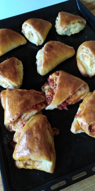 Kysnuté trojuholníky plnené šunkou a syrom (fotorecept)  - obrázok 10